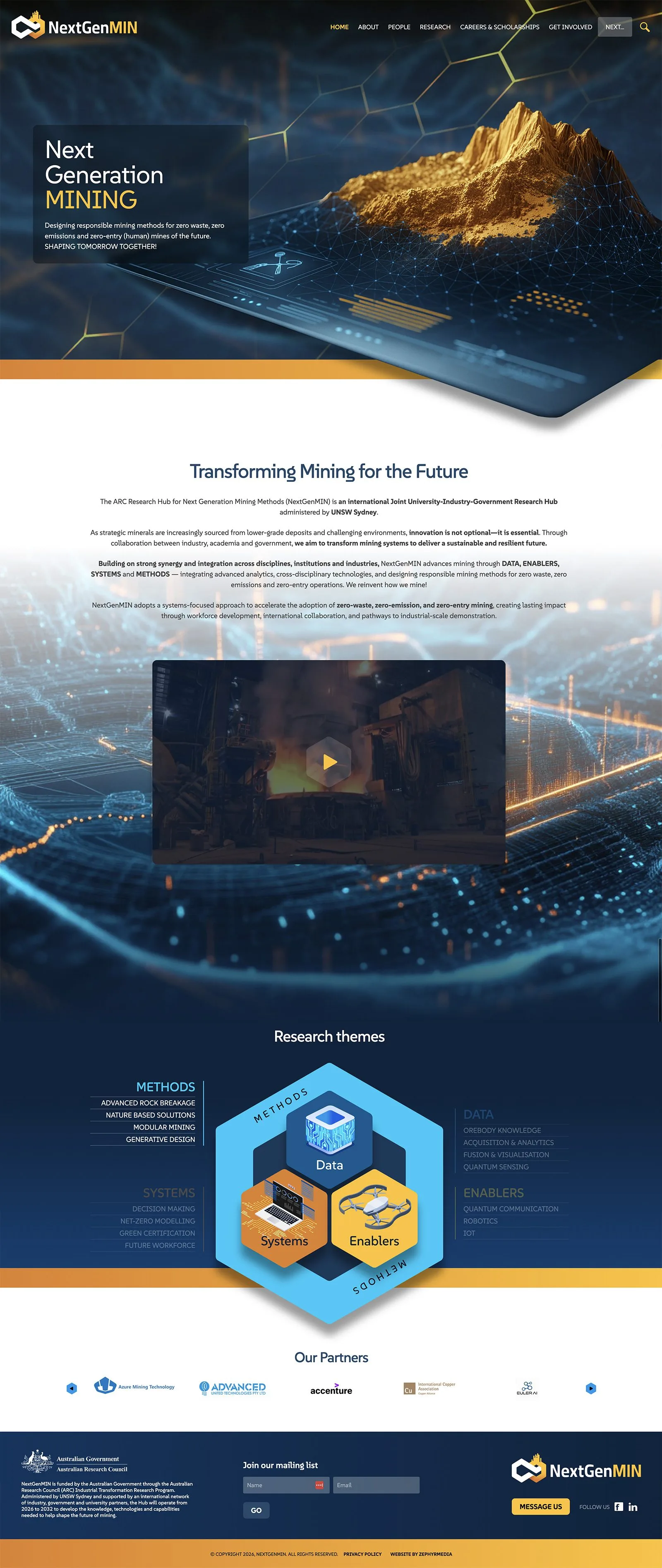 NextGenMIN website home page by Zephyrmedia